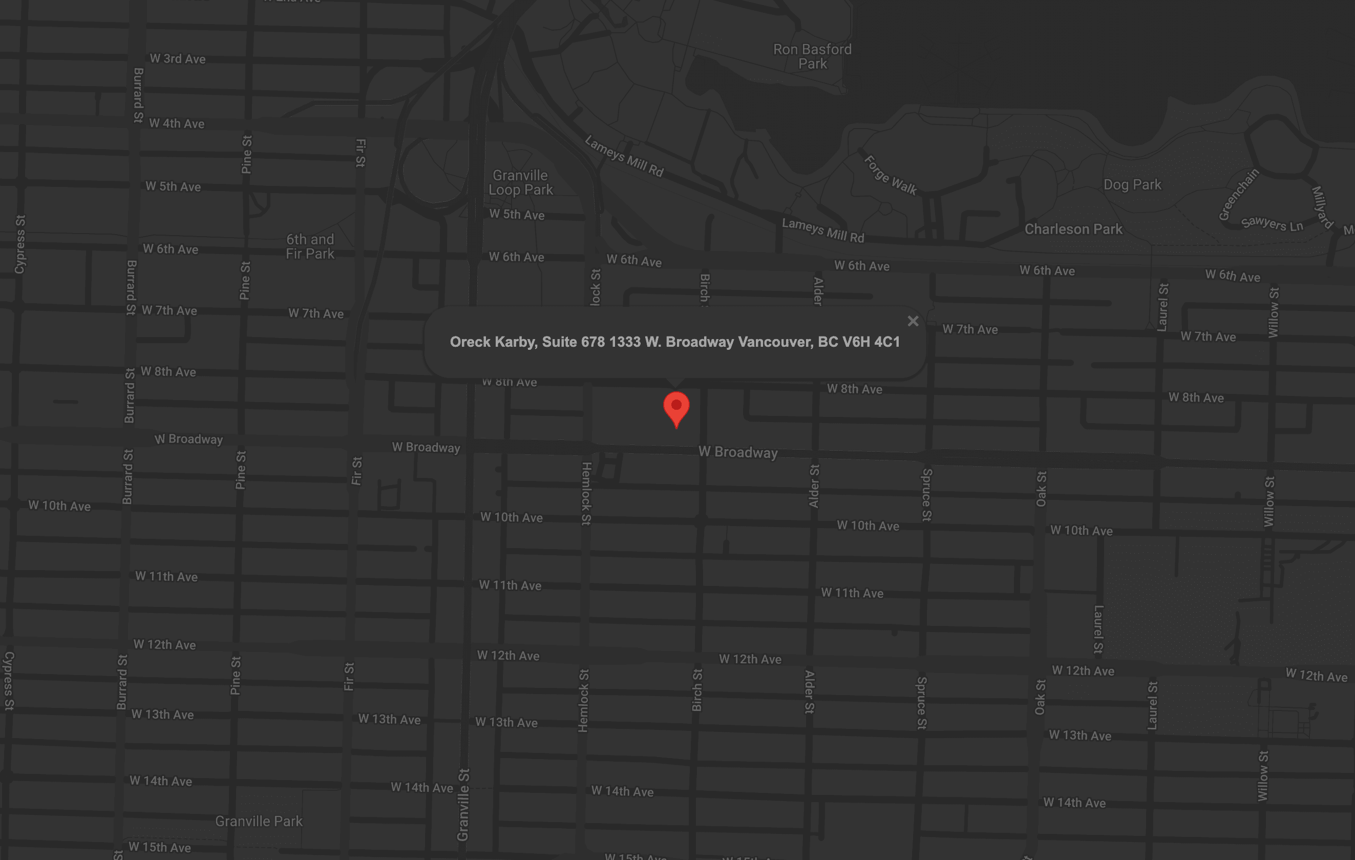 Google Maps screenshot of Address.