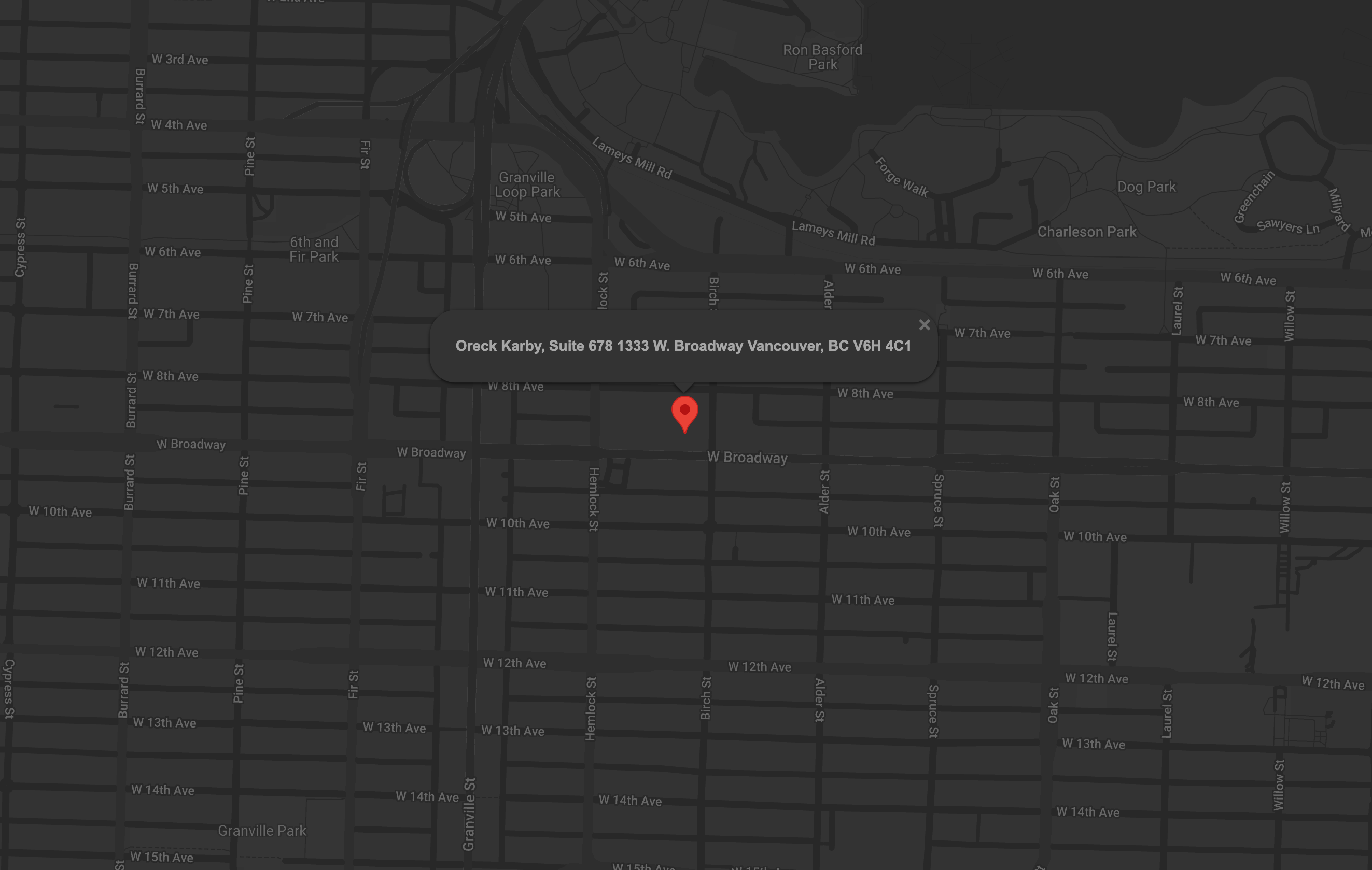 Google Maps screenshot of Address.